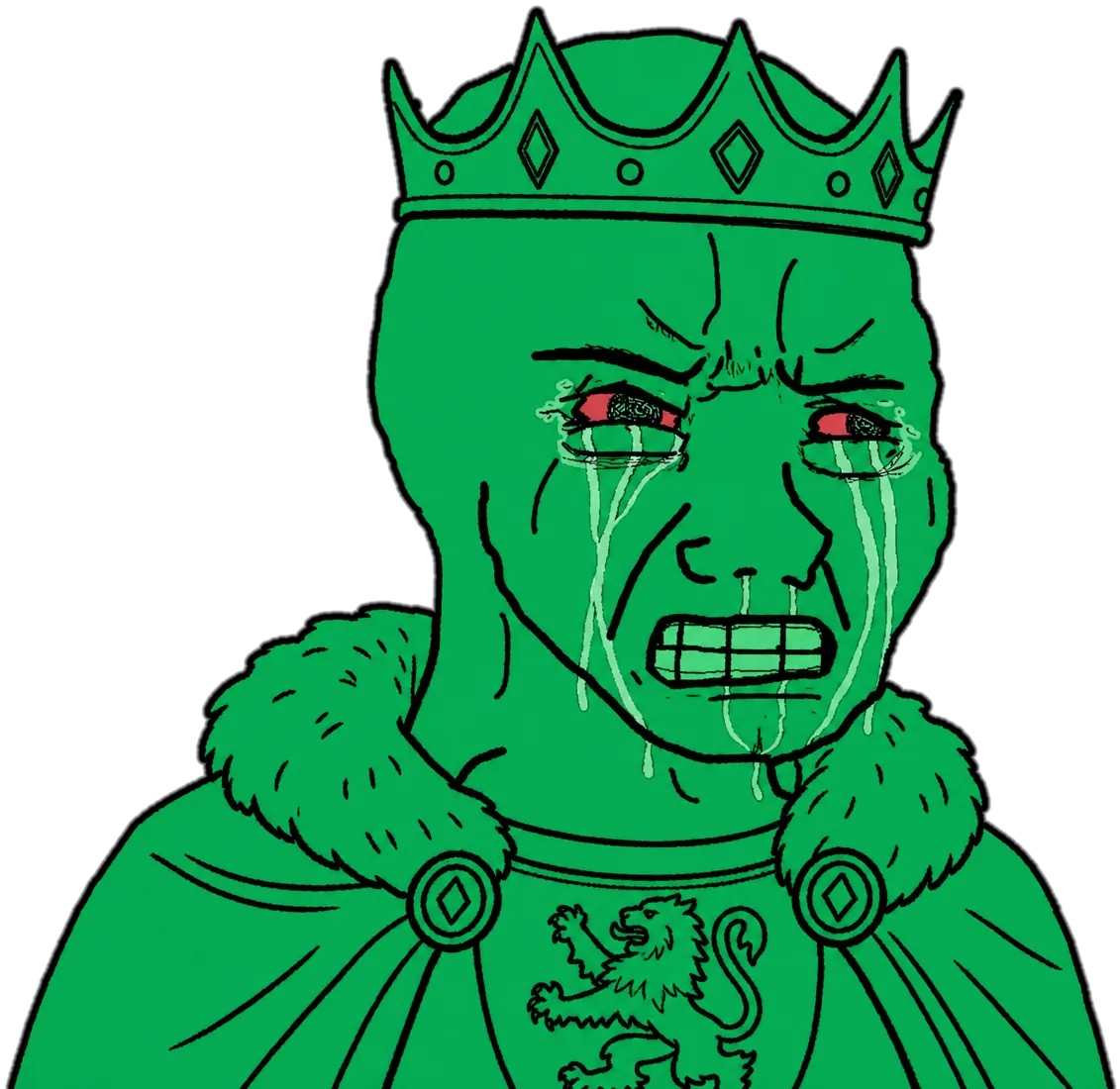 KING RICHJAK cries and seethes behind his castle